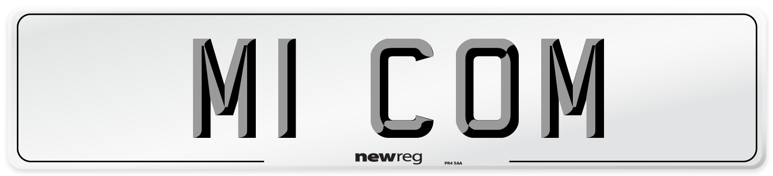 M1 COM Number Plate from New Reg